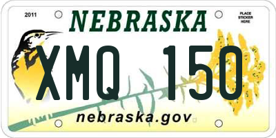 NE license plate XMQ150