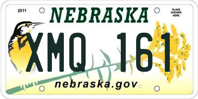 NE license plate XMQ161