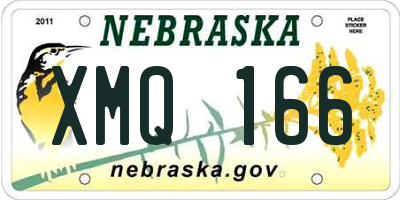 NE license plate XMQ166