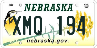 NE license plate XMQ194