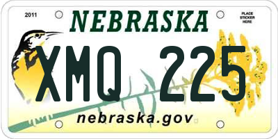 NE license plate XMQ225