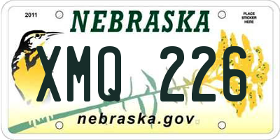 NE license plate XMQ226