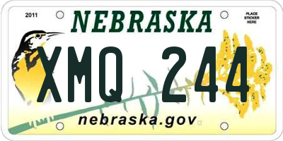 NE license plate XMQ244