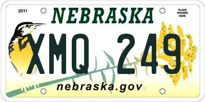 NE license plate XMQ249