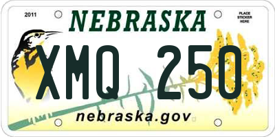 NE license plate XMQ250