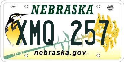 NE license plate XMQ257