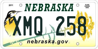 NE license plate XMQ258