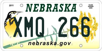 NE license plate XMQ266