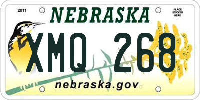 NE license plate XMQ268