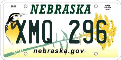NE license plate XMQ296