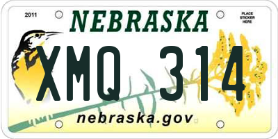 NE license plate XMQ314
