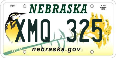NE license plate XMQ325