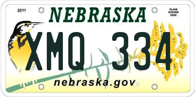NE license plate XMQ334
