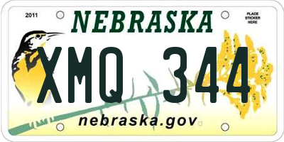 NE license plate XMQ344