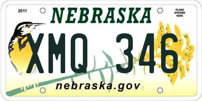 NE license plate XMQ346