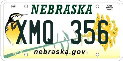 NE license plate XMQ356