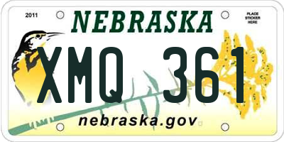 NE license plate XMQ361