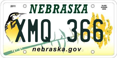 NE license plate XMQ366