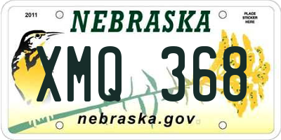NE license plate XMQ368