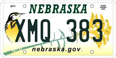 NE license plate XMQ383