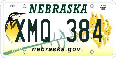 NE license plate XMQ384