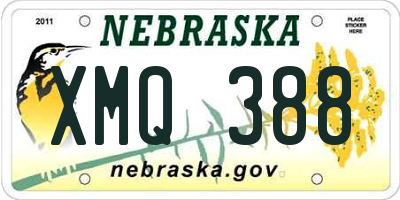 NE license plate XMQ388