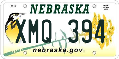 NE license plate XMQ394
