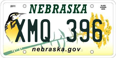 NE license plate XMQ396