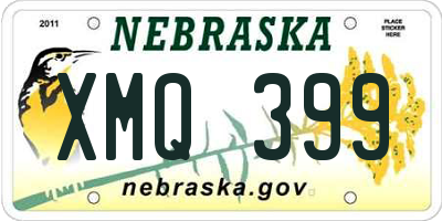 NE license plate XMQ399
