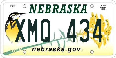 NE license plate XMQ434