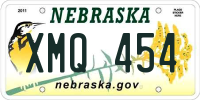 NE license plate XMQ454