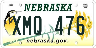 NE license plate XMQ476