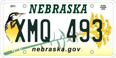 NE license plate XMQ493