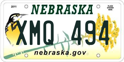 NE license plate XMQ494