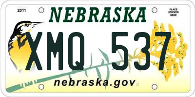 NE license plate XMQ537