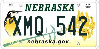 NE license plate XMQ542