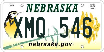 NE license plate XMQ546