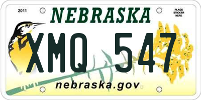NE license plate XMQ547