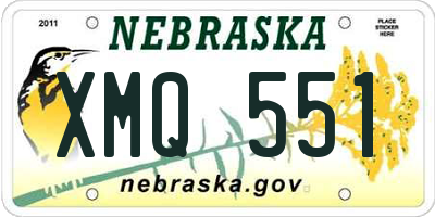 NE license plate XMQ551