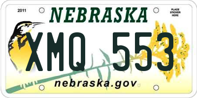 NE license plate XMQ553