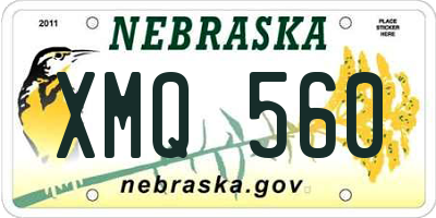 NE license plate XMQ560