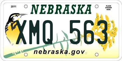 NE license plate XMQ563