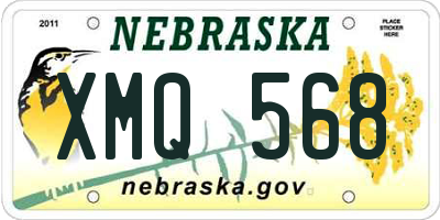 NE license plate XMQ568