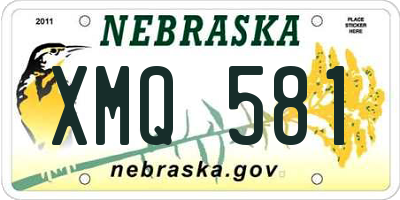 NE license plate XMQ581