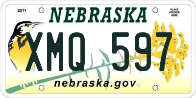 NE license plate XMQ597