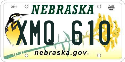 NE license plate XMQ610