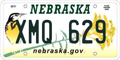 NE license plate XMQ629