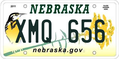 NE license plate XMQ656