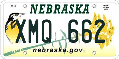 NE license plate XMQ662