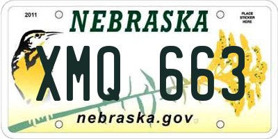 NE license plate XMQ663